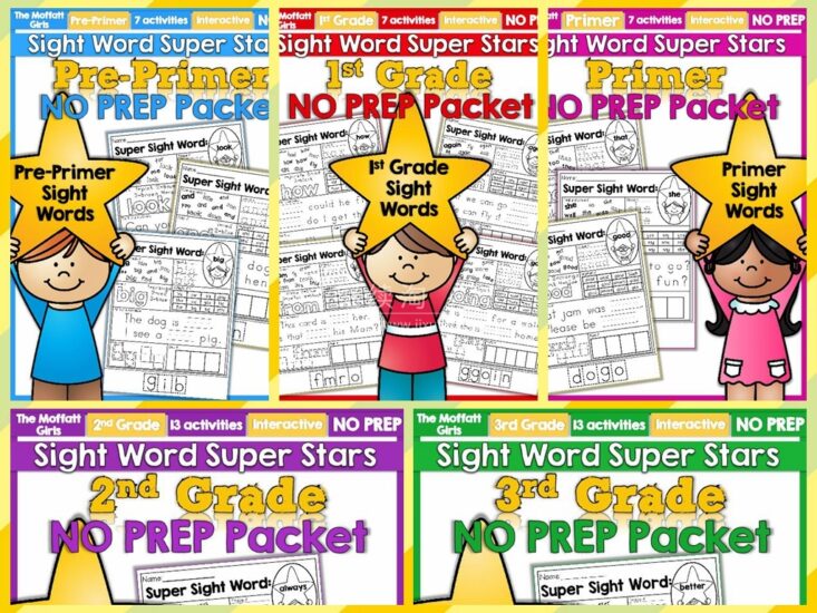 《Sight Words Super Stars》全5册高频词练习册电子版，百度网盘下载！