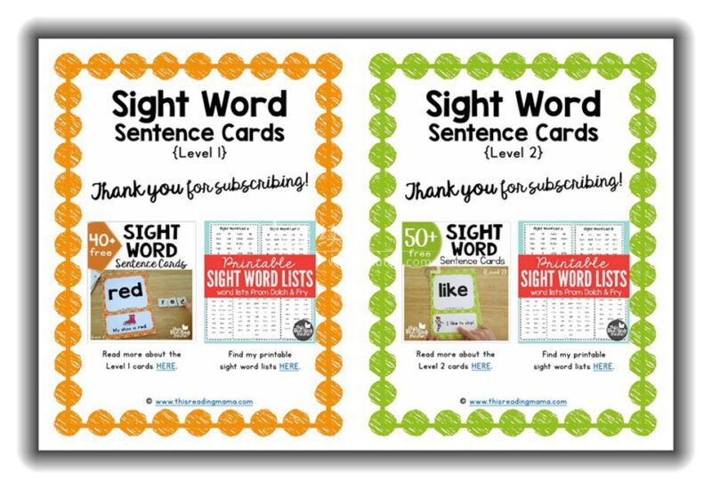 Sight Word Sentence Cards高频词卡片，5个级别电子版PDF ，百度网盘下载！