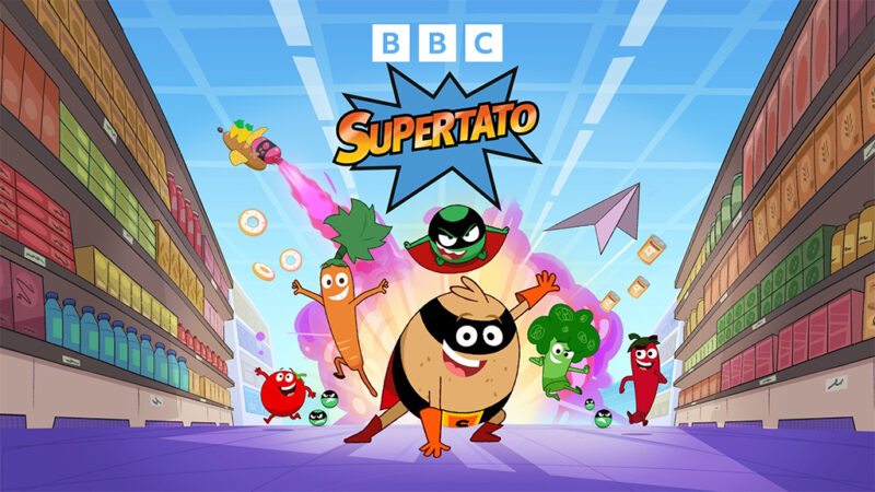 BBC英语启蒙动画Supertato超级土豆，全1-4季共104集+儿歌18集，1080P高清视频带英文字幕，带配套音频MP3，百度网盘下载！