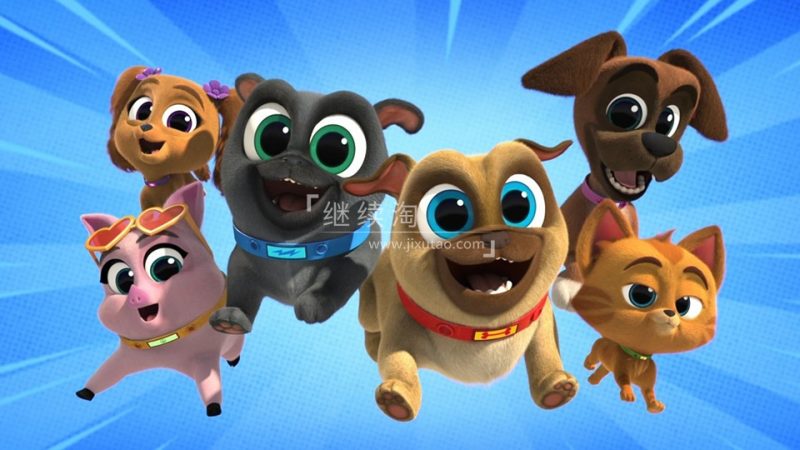 迪士尼英语动画片《Puppy Dog Pals汪汪一对宝/小狗的朋友》全5季共232集，1080P高清视频带英文字幕，百度网盘下载！